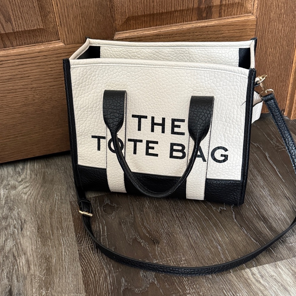 Chic Black and White Tote Bag